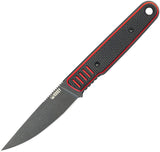 Kubey JL Black & Red G10 Sandvik 14C28N Drop Pt Fixed Blade Knife w/ Sheath 356A