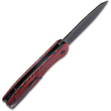 Kubey Master Chief Linerlock Red & Black G10 Folding Blackwash AUS-10 Knife 358A