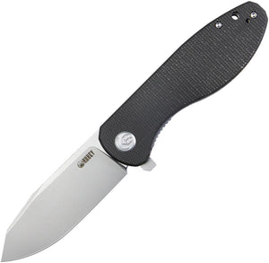 Kubey Master Chief Linerlock Black Micarta Folding AUS-10 Pocket Knife 358H