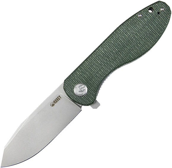 Kubey Master Chief Linerlock Green Micarta Folding AUS-10 Pocket Knife 358I