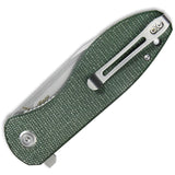 Kubey Master Chief Linerlock Green Micarta Folding AUS-10 Pocket Knife 358I