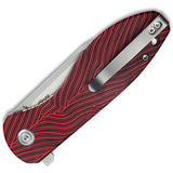 Kubey Master Chief Linerlock Red & Black G10 Folding AUS-10 Pocket Knife 358J