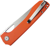 Kubey Elang Linerlock Orange G10 Folding AUS-10 Sheepsfoot Pocket Knife 365A