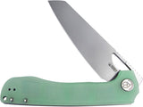 Kubey Elang Linerlock Jade G10 Folding AUS-10 Sheepsfoot Pocket Knife 365C