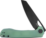Kubey Elang Linerlock Jade G10 Folding Black AUS-10 Sheepsfoot Pocket Knife 365D