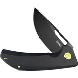 Kubey Hyperion Framelock Black Titanium Folding S35VN Drop Pt Pocket Knife 368B