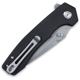Kubey Linerlock Pocket Knife Black G10 Folding D2 Steel Drop Point Blade 901A