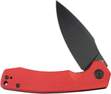 Kubey Calyce Linerlock Red G10 Folding Black AUS-10 Drop Point Pocket Knife 901I