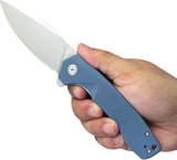 Kubey Calyce Linerlock Blue G10 Folding AUS-10 Drop Point Pocket Knife 901M