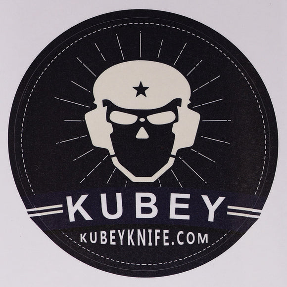 Kubey Black & White Knife Logo Sticker BSA