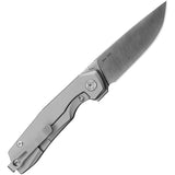 Kunwu Knives Mini TAO Framelock Gray Titanium Folding Elmax Pocket Knife K703S