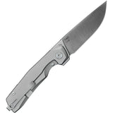 Kunwu Knives TAO Framelock Gray Titanium Folding Bohler M390 Pocket Knife K703