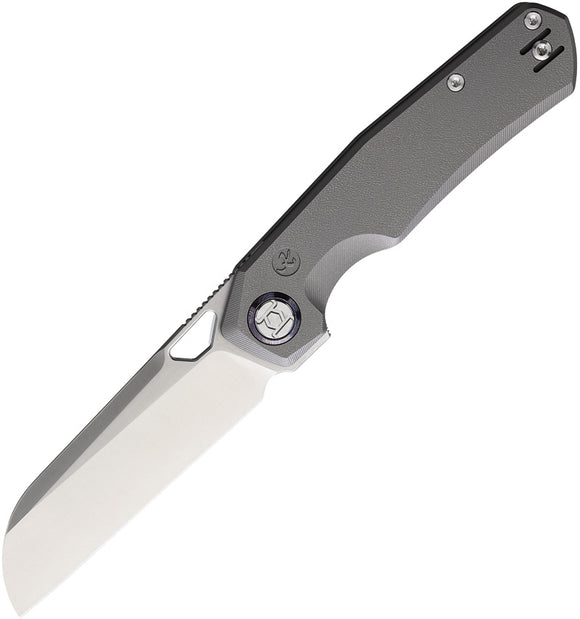 Kunwu Knives TAO Framelock Gray Titanium Folding Vanax Pocket Knife S703