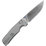 Kunwu Knives X-TAO XT Lock Gray Titanium Folding Elmax Pocket Knife X703T