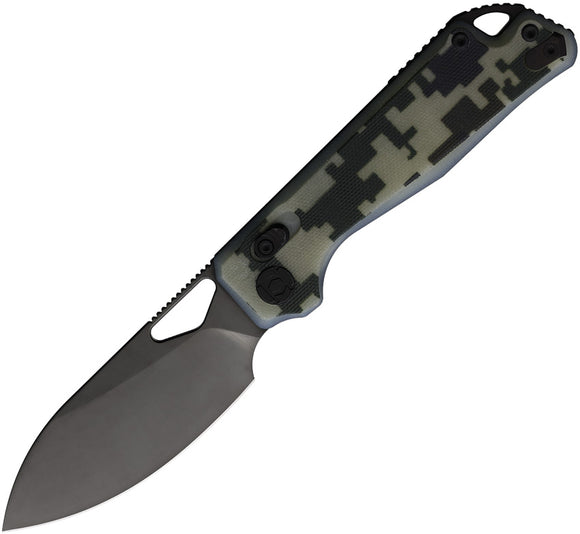 Kunwu Knives Pulsar XL Lock Camo G10 Folding Elmax Drop Pt Pocket Knife X705MO