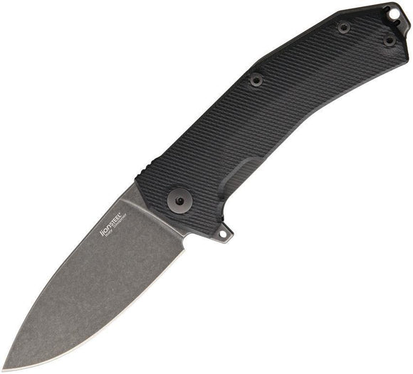 Lion Steel KUR Linerlock Black Stonewash Black G10 Folding Pocket Knife