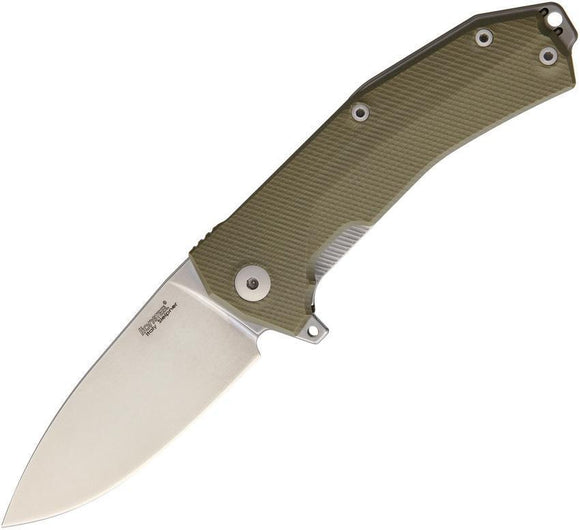 Lion Steel KUR Linerlock Green G10 Handle Sleipner Steel Folding Knife