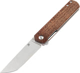 Kansept Knives Foosa Brown Micarta Linerlock Folding Knife x2020t1