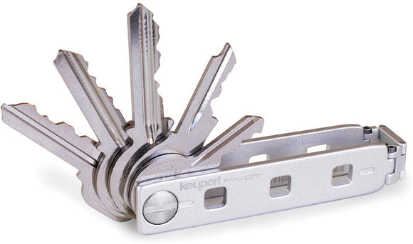 Keyport Pivot Silver Aluminum Handles Holds 2-9 Keys Multi-Tool P1S