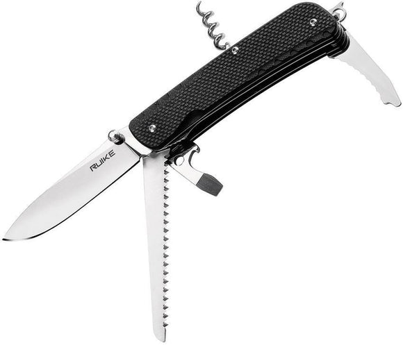 Ruike L32 Large Black G10 Screwdriver Saw Blade Multifunction Knife Tool