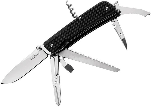 Ruike L42 Large Black Wrench Screwdriver Scissors Multifunction Knife Tool 
