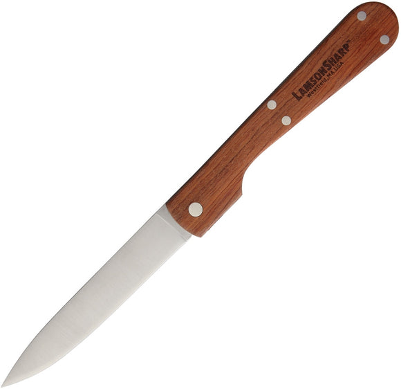 LAMSON Walnut Wood Folding High Carbon Steel 5in Utility Pocket Knife 33697