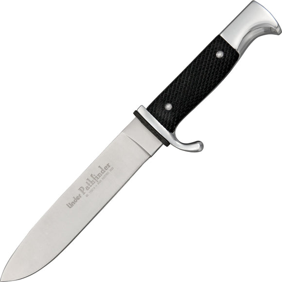 Linder Pathfinder Black 440A Stainless Fixed Blade Knife w/ Belt Sheath 193214