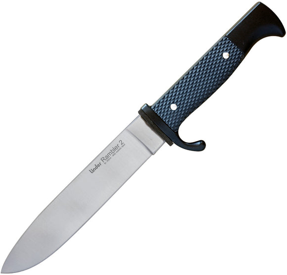Linder Rambler 2 Black 440A Stainless Fixed Blade Knife w/ Belt Sheath 193514