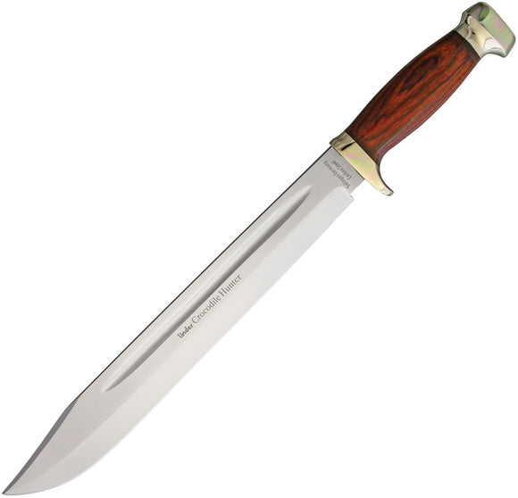 Linder Crocodile Hunter Cocobolo Wood Fixed Blade Knife w/ Sheath 203630