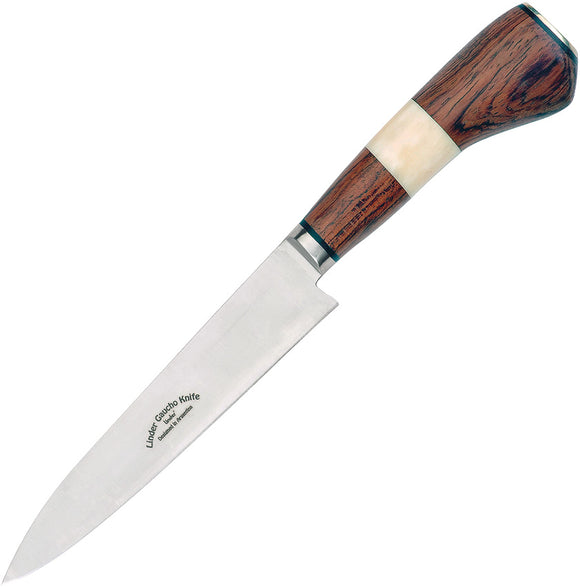Linder Gaucho 3 Rosewood/Bone 420 Stainless Fixed Blade Knife w/ Sheath 456014