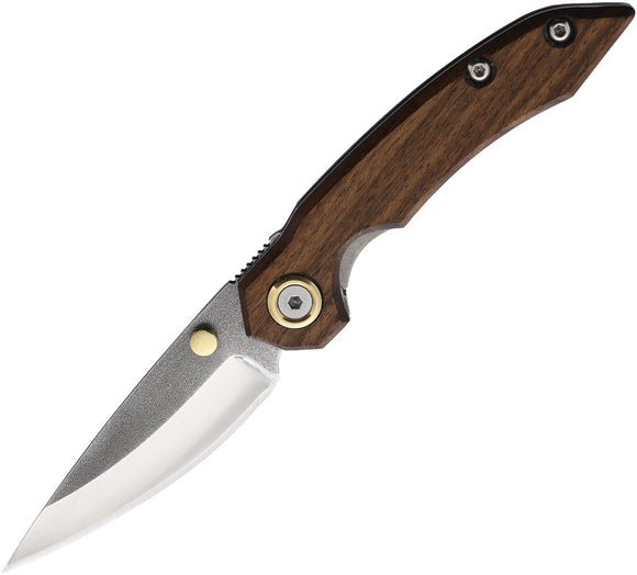 Leader Knives F106 Linerlock Turkish Wood 4116 stainless Folding Knife