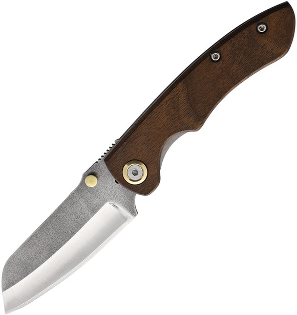 Leader Knives F112 Linerlock Turkish Wood 4116 stainless Folding Knife 