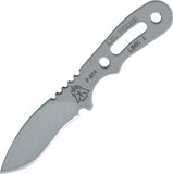 TOPS 4.25" Lil Fixer One Piece Fixed Blade Gray Tactical Handle Knife