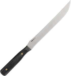 Anza Black Micarta Handle 12.25" 1095HC Steel Fixed Fillet Knife w/ Sheath