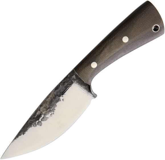 Lon Humphrey Custom Knives Brute De Forge Green Micarta Fixed Blade Knife 016