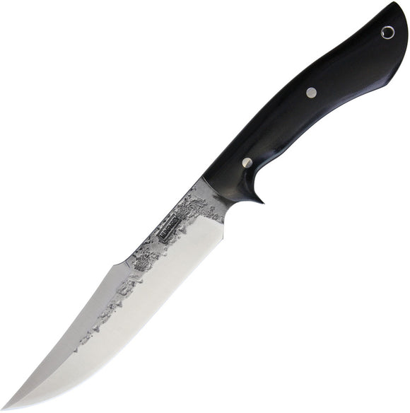 Lon Humphrey Custom Knives Hellhound Black Micarta Fixed Blade Knife 028