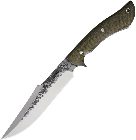 Lon Humphrey Custom Knives Hellhound Green Micarta Fixed Blade Knife 029