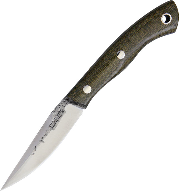 Lon Humphrey Custom Knives Bird and Trout Green Micarta Fixed Blade Knife 031