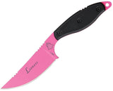 TOPS Lioness One Piece Fixed Pink Finish Blade Black G10 Handle Knife
