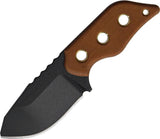 TOPS Knives 6.25" Lil Roughneck Fixed Hunter Pt Blade Tan Handle Knife