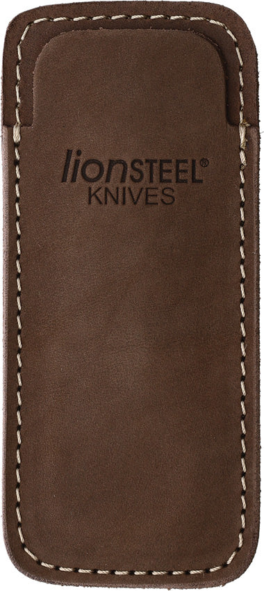 LionSTEEL Vertical Brown Leather Knife Sheath 900FDV3BR