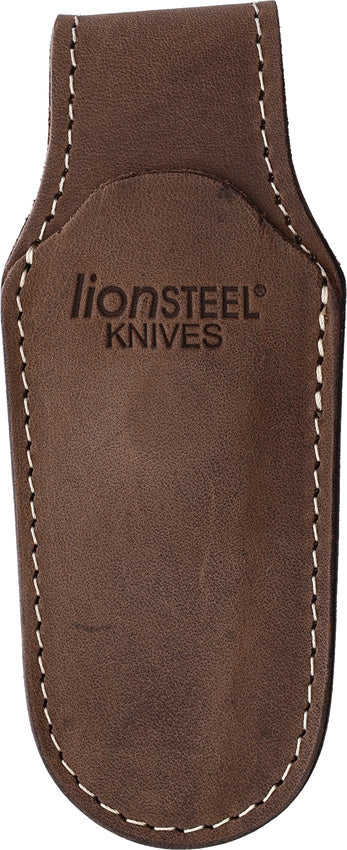 LionSTEEL Vertical Brown Leather Knife Sheath 900MK01BR