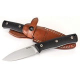 LionSTEEL B35 Fixed Blade Knife Black G10 Sleipner Steel w/ Belt Sheath B35GBK