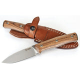 LionSTEEL B35 Fixed Blade Knife Santos Wood Sleipner Steel w/ Sheath B35ST