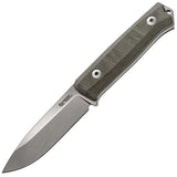 LionSTEEL Bushcraft B40 Green Fixed Sleipner Blade Knife B40CVG