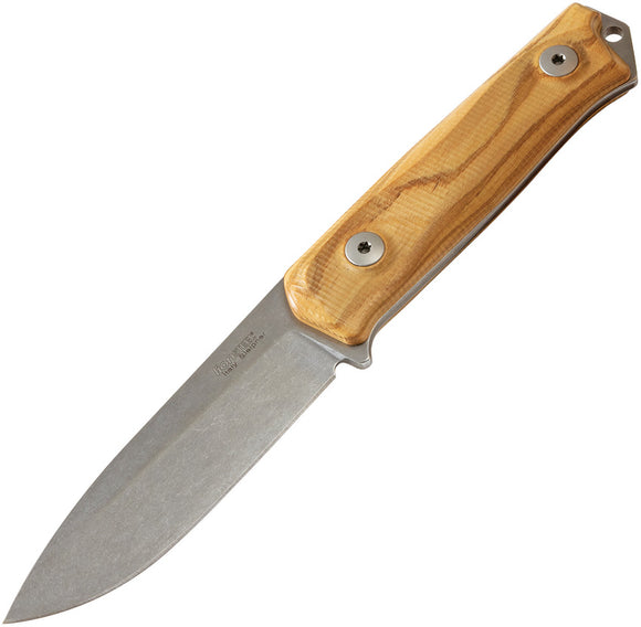 Lion Steel B41 Bushcraft Olive Wood Sleipner Steel Fixed Black Knife TB41UL