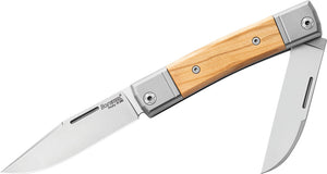 LionSTEEL BestMan BM13 Slipjoint Olive Wood 2-Blade Folding Knife M13UL