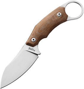 Lion Steel H1 Skinner Brown Canvas Micarta Bohler M390 Fixed Blade Knife H1CVN