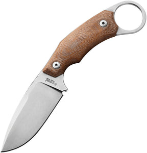 Lion Steel H2 Brown Canvas Micarta Bohler M390 Stainless Fixed Blade Knife H2CVN