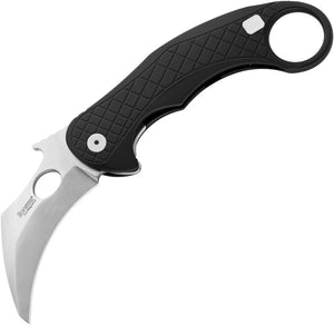 LionSTEEL L.E.ONE Framelock Black Aluminum Folding CPM Pocket Knife LE1ABS